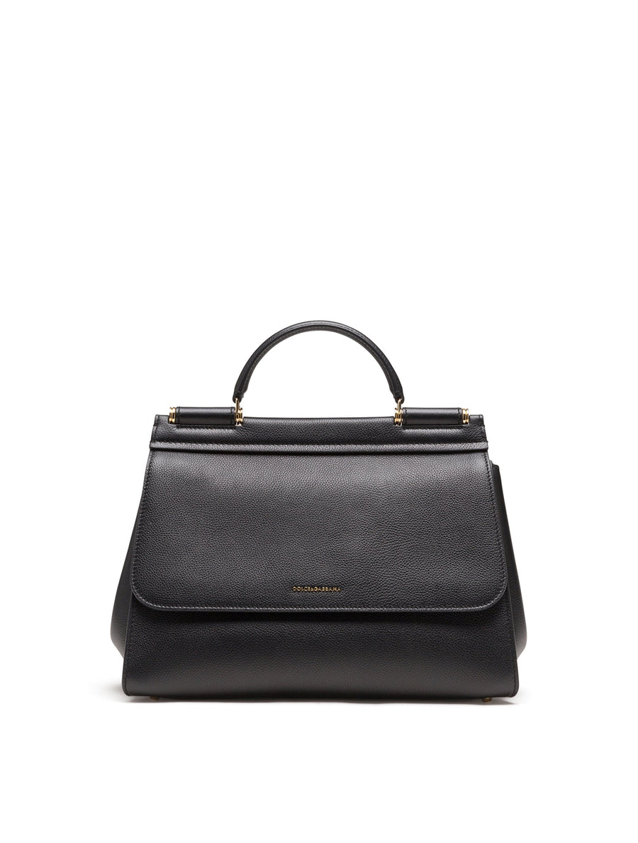 Handbag in drummed calf leather