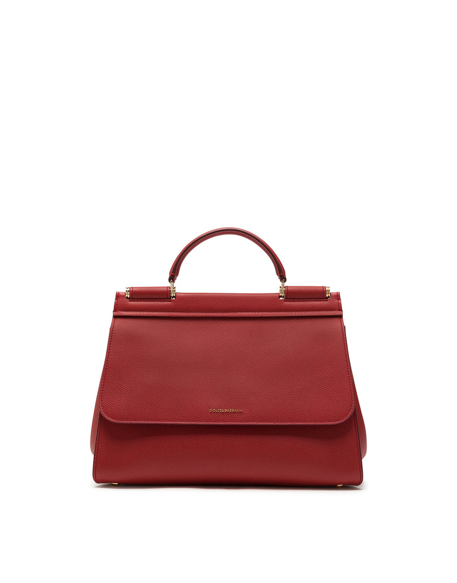 Handbag in drummed calf leather