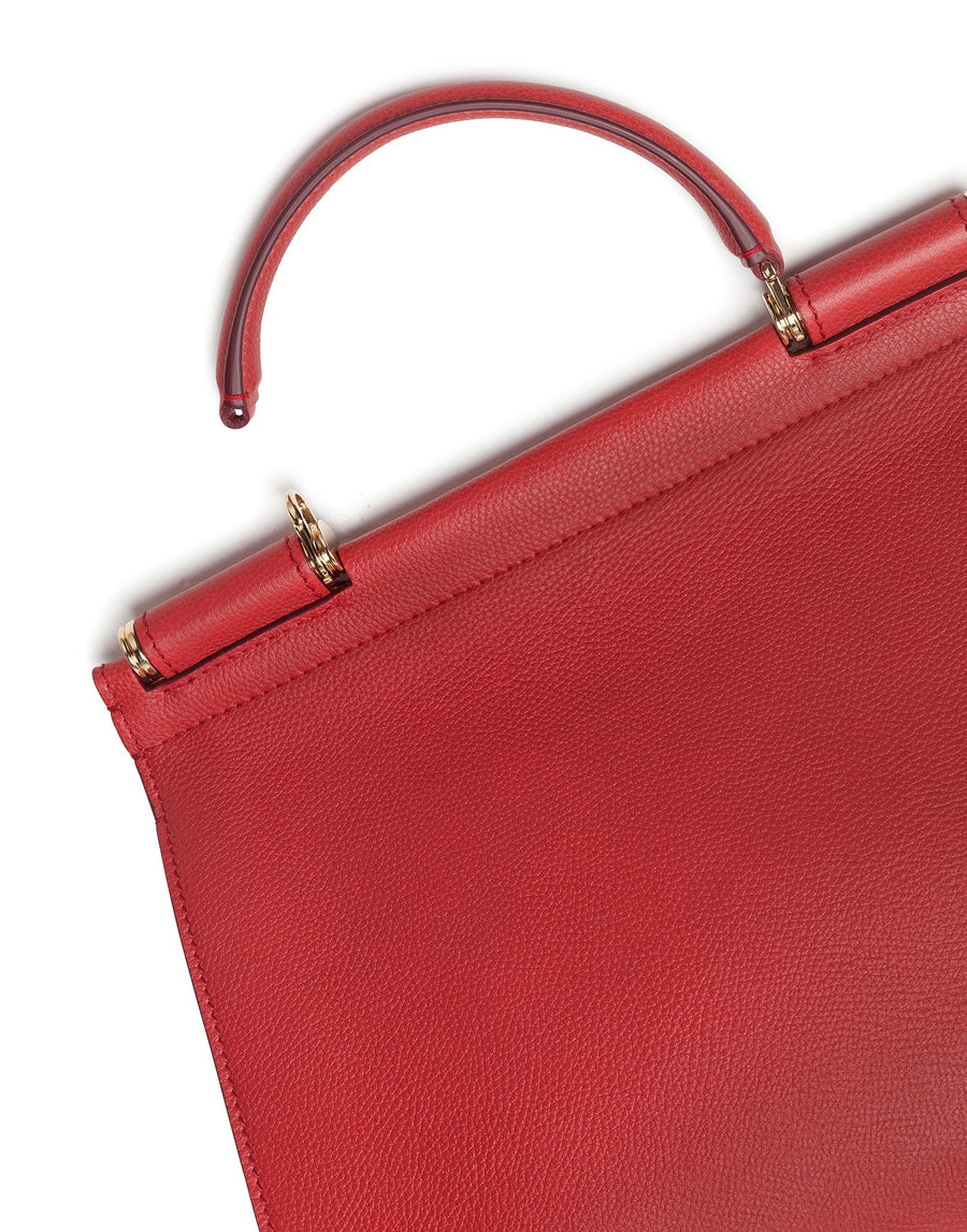 Handbag in drummed calf leather