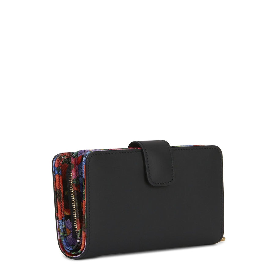 Leather wallet with majolicas print