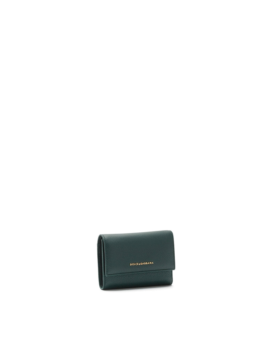 Wallet in drummed calf leather