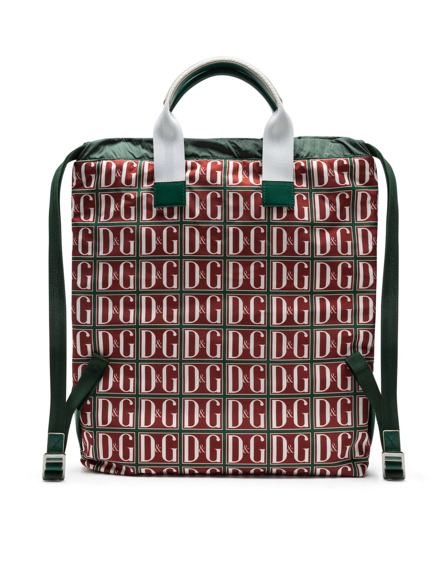 Flat backpack with all-over DG logo