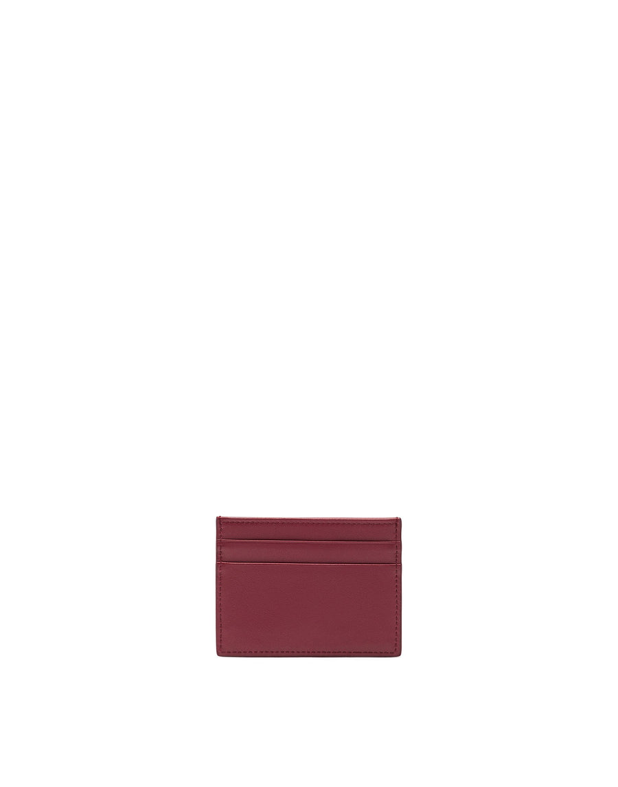 Cardholder in calf leather with printed logo