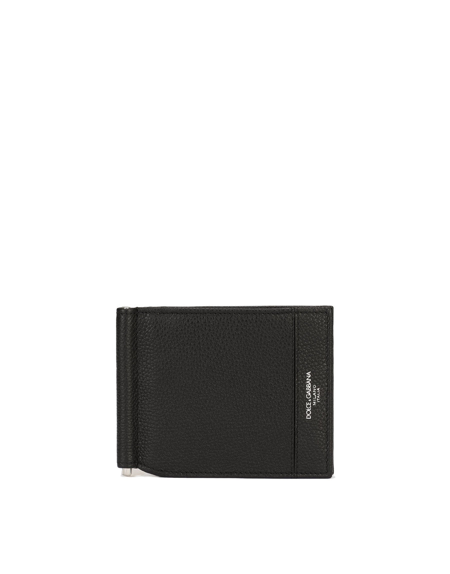 Folding cardholder in calf leather