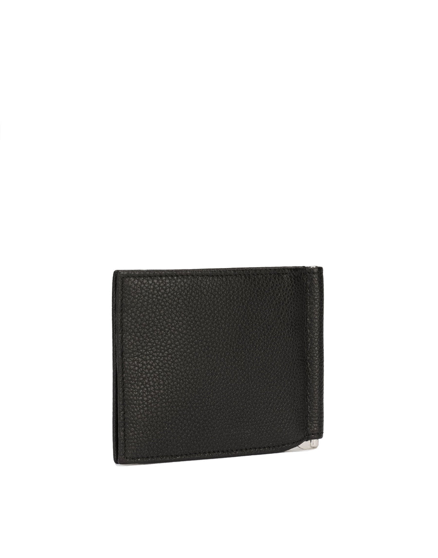 Folding cardholder in calf leather