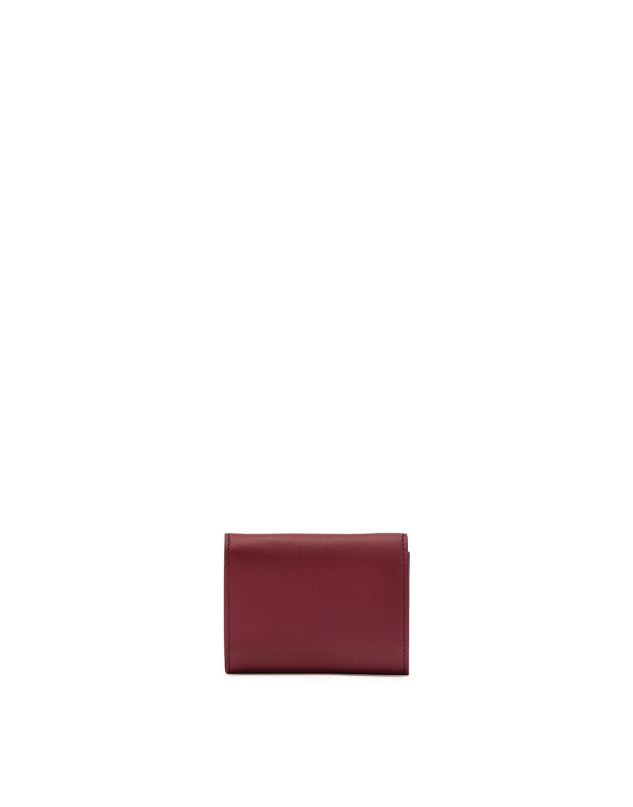 Wallet in calf leather with printed logo