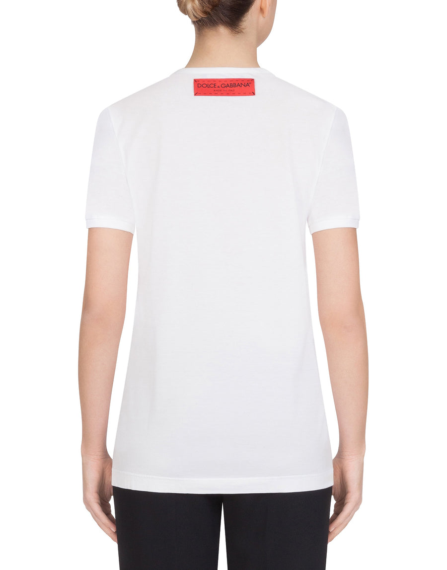 Mélange jersey t-shirt with DG print