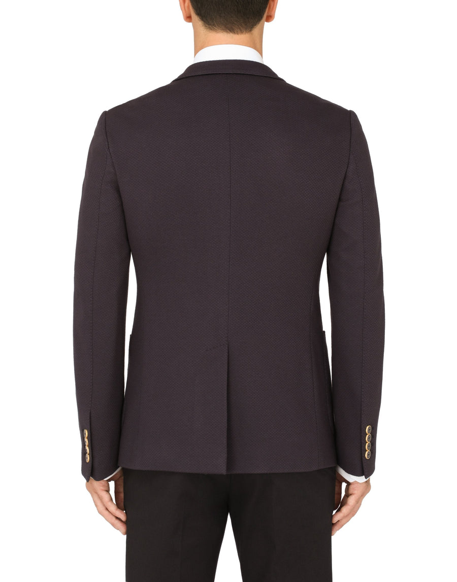 Dolce & Gabbana Double-Breasted Jacket In Solid-Coloured Rayon And Stretch Blend