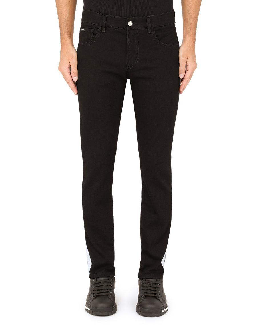 Five pockets slim cotton trousers