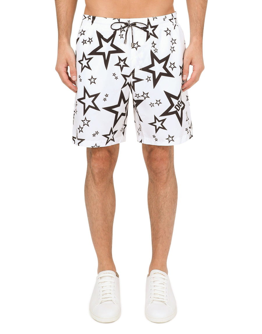 Medium swim shorts with stars print