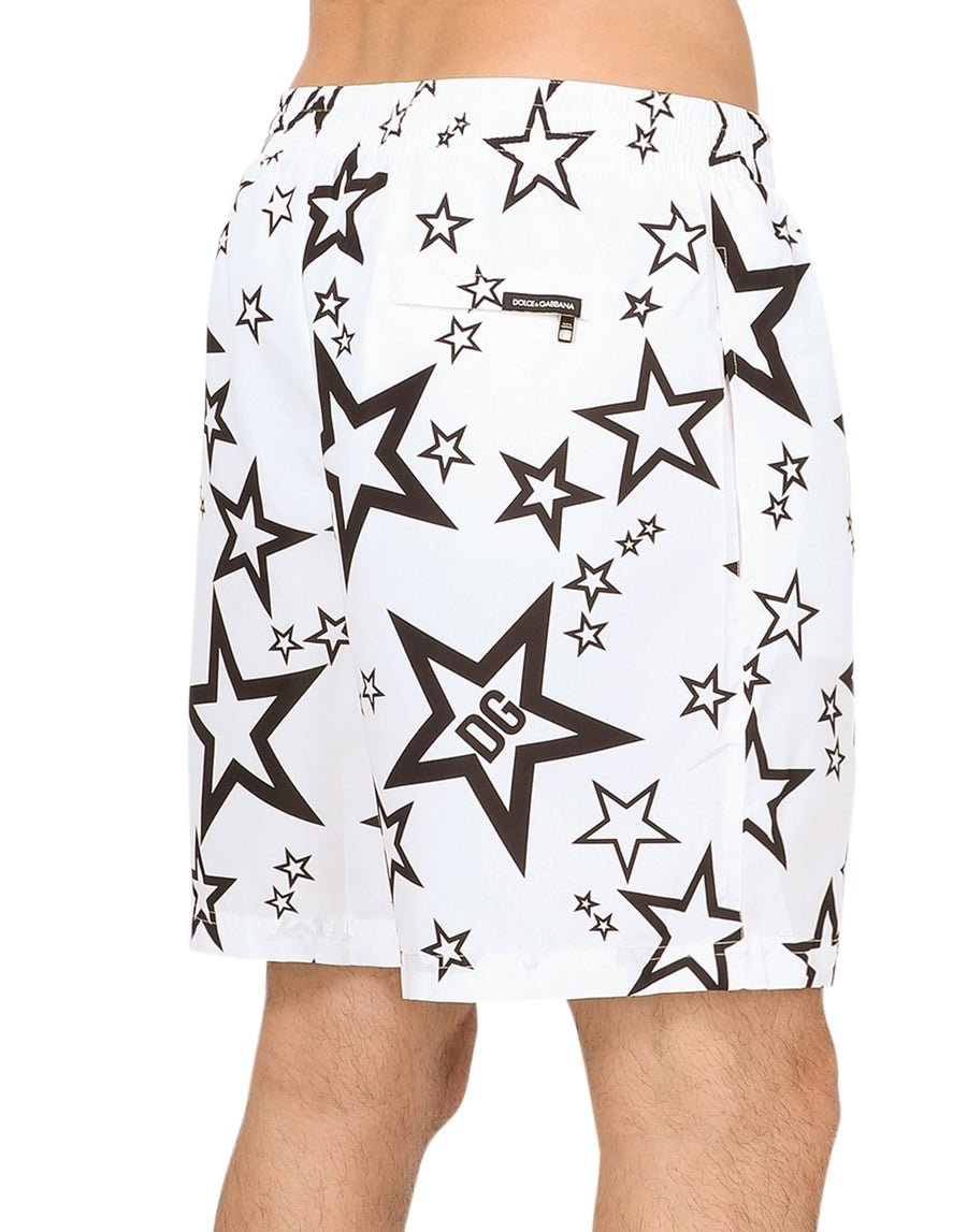 Medium swim shorts with stars print