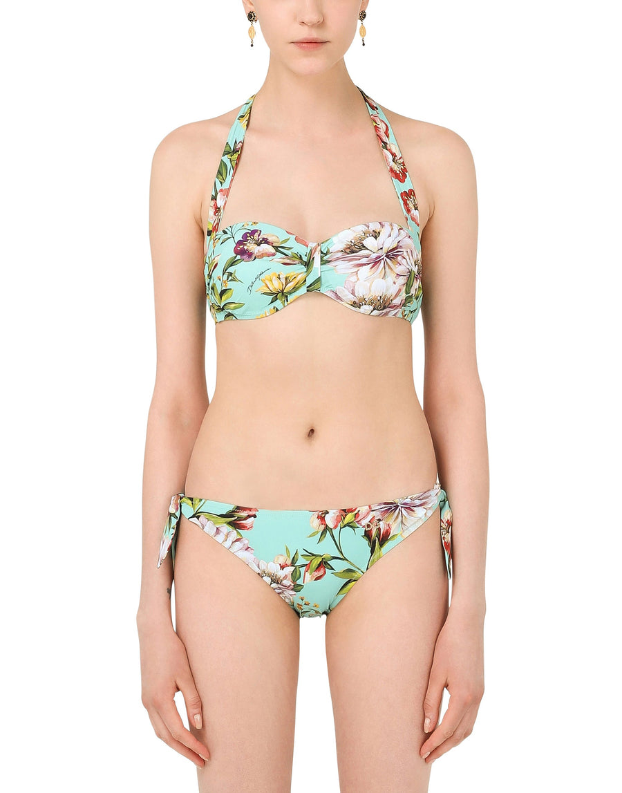 Floral bikini with laces