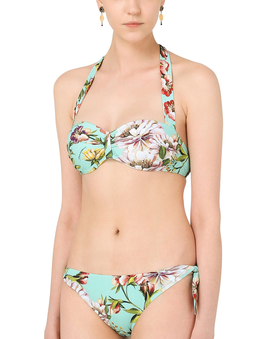 Floral bikini with laces