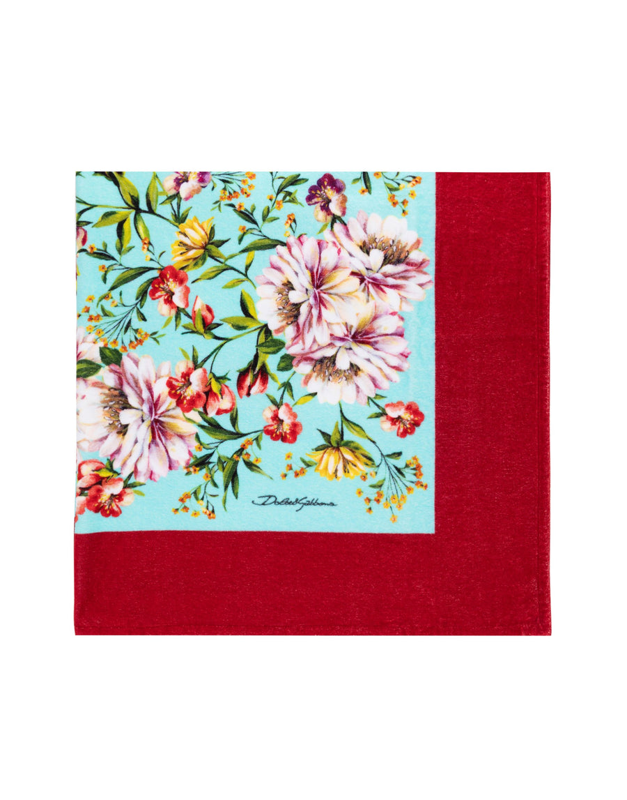 Beach towel in floral sponge