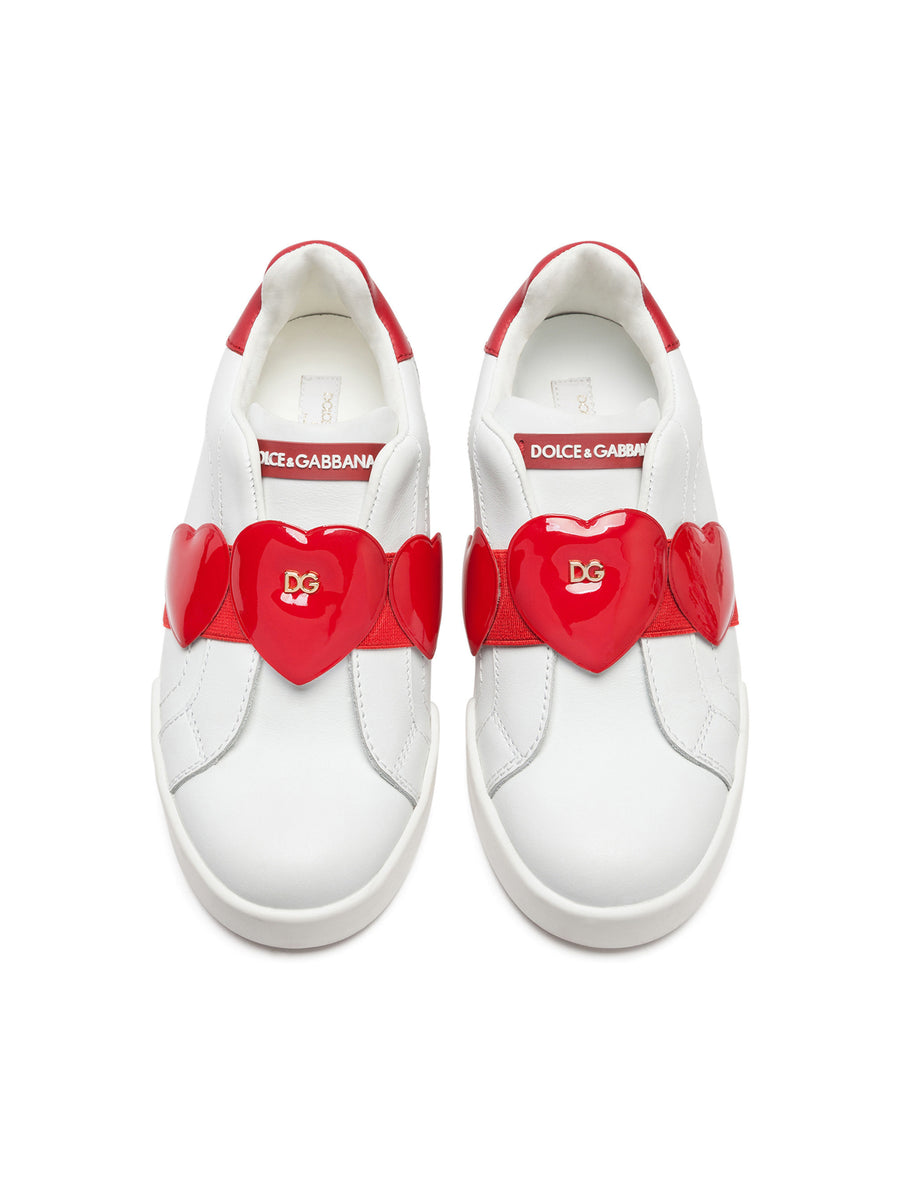 Portofino light sneakers in nappa leather with hearts