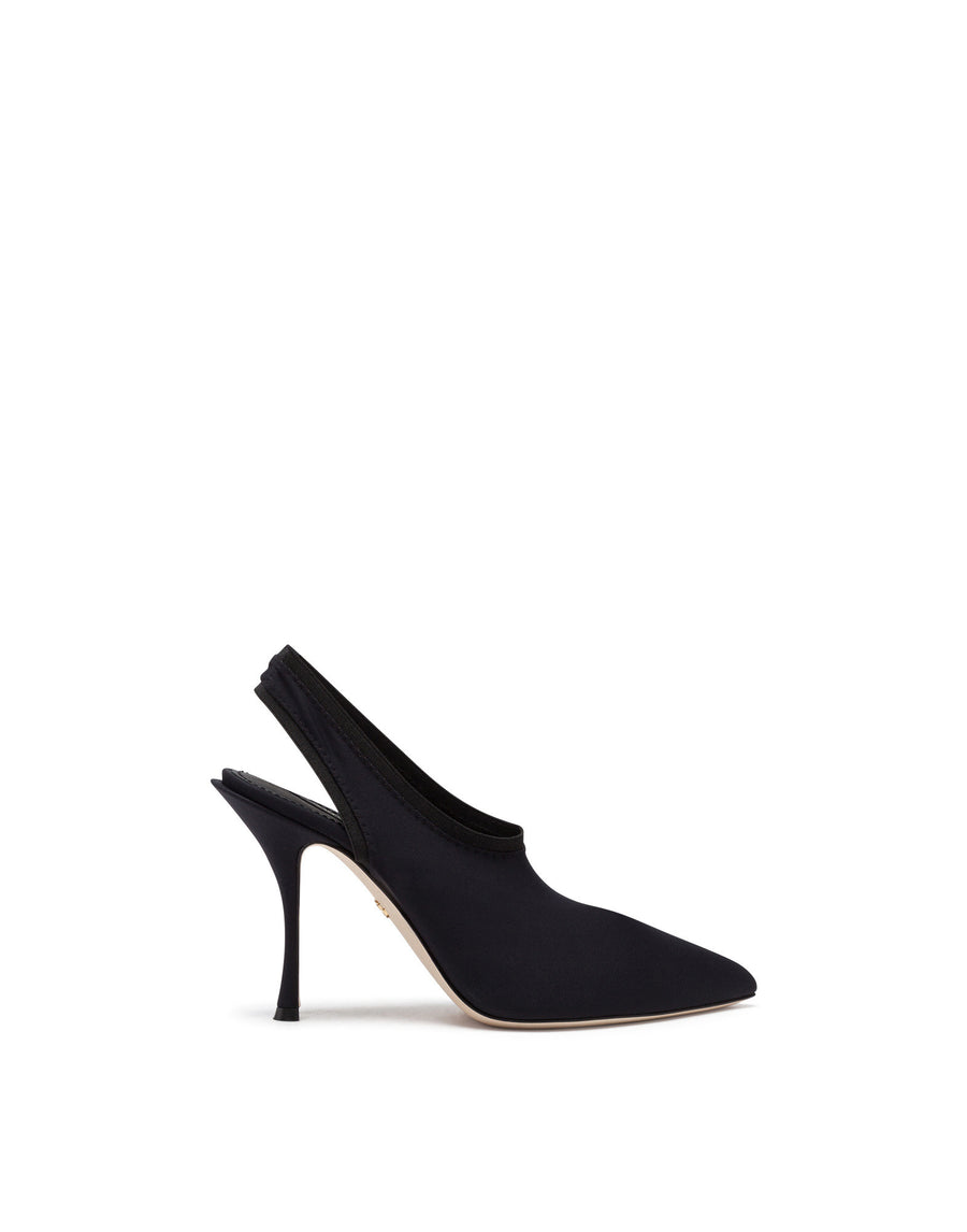 Stretch jersey slingbacks