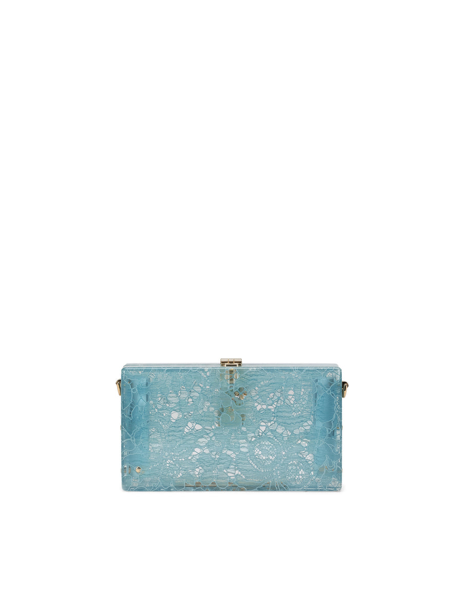 Dolce Box clutch in plexiglass and lace