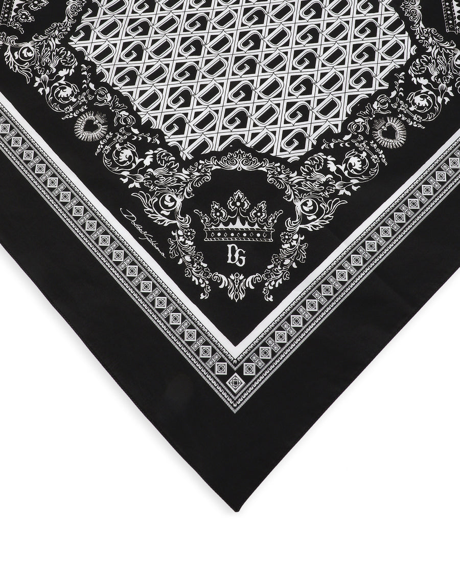 COTTON FOULARD WITH BANDANA PRINT 50 X 50CM- 19 X 19 INCHES