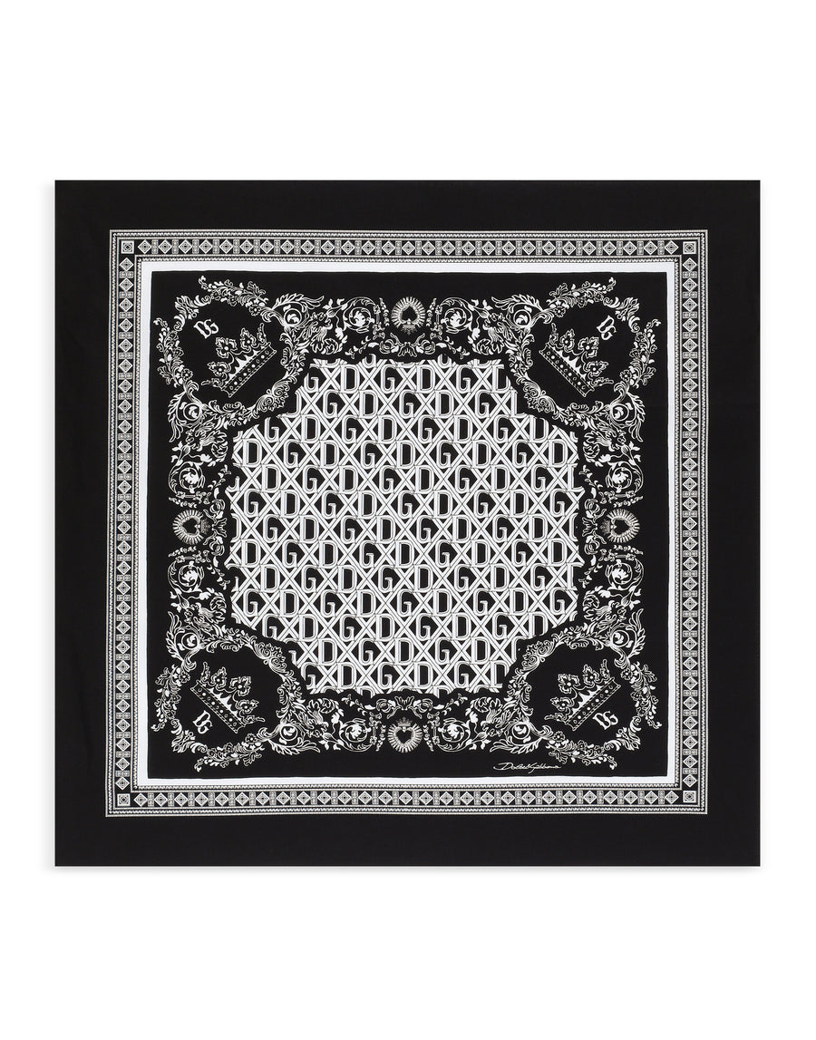 COTTON FOULARD WITH BANDANA PRINT 50 X 50CM- 19 X 19 INCHES