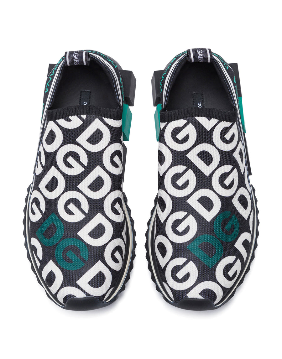 Slip-on sneakers in stretch mesh with DG logo