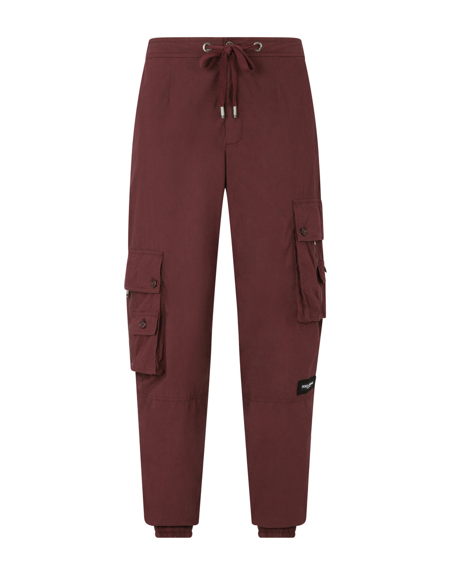 Garment-dyed cotton jogging pants