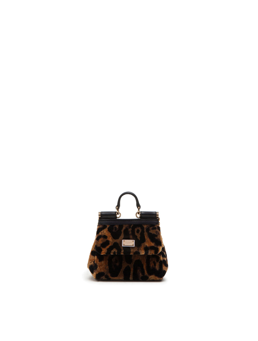 Micro Sicily bag with leopard print