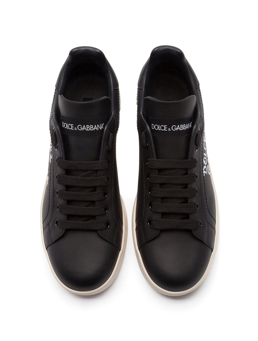 Portofino sneakers in nappa calfskin with writing print