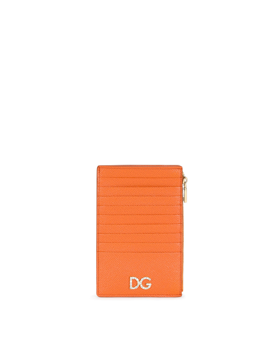 LARGE VERTICAL DAUPHINE CALFSKIN CREDIT CARD HOLDER