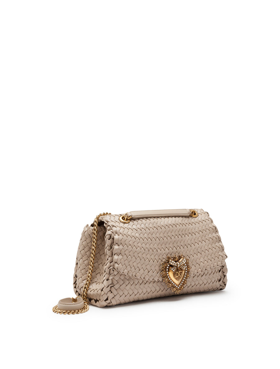 Large Devotion shoulder bag in woven nappa leather