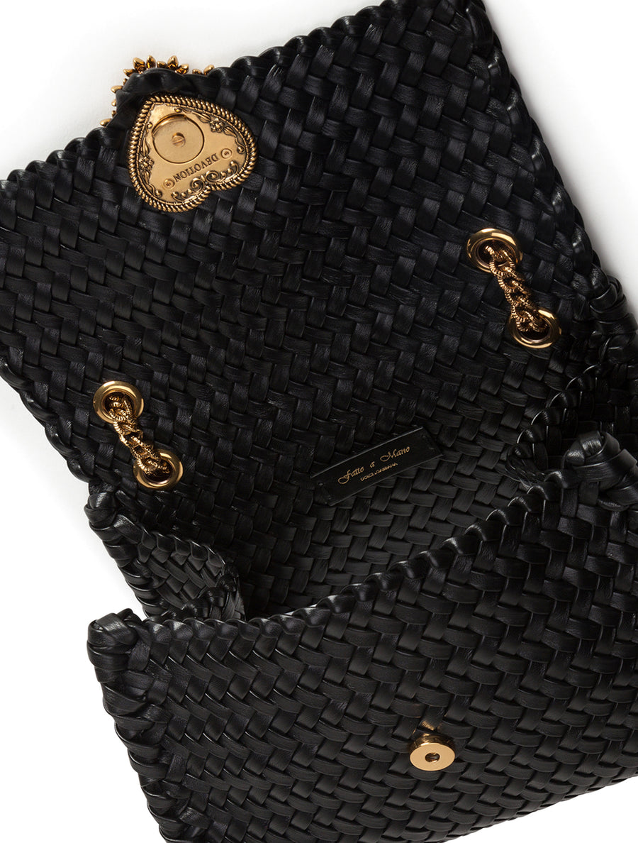 Large Devotion shoulder bag in woven nappa leather