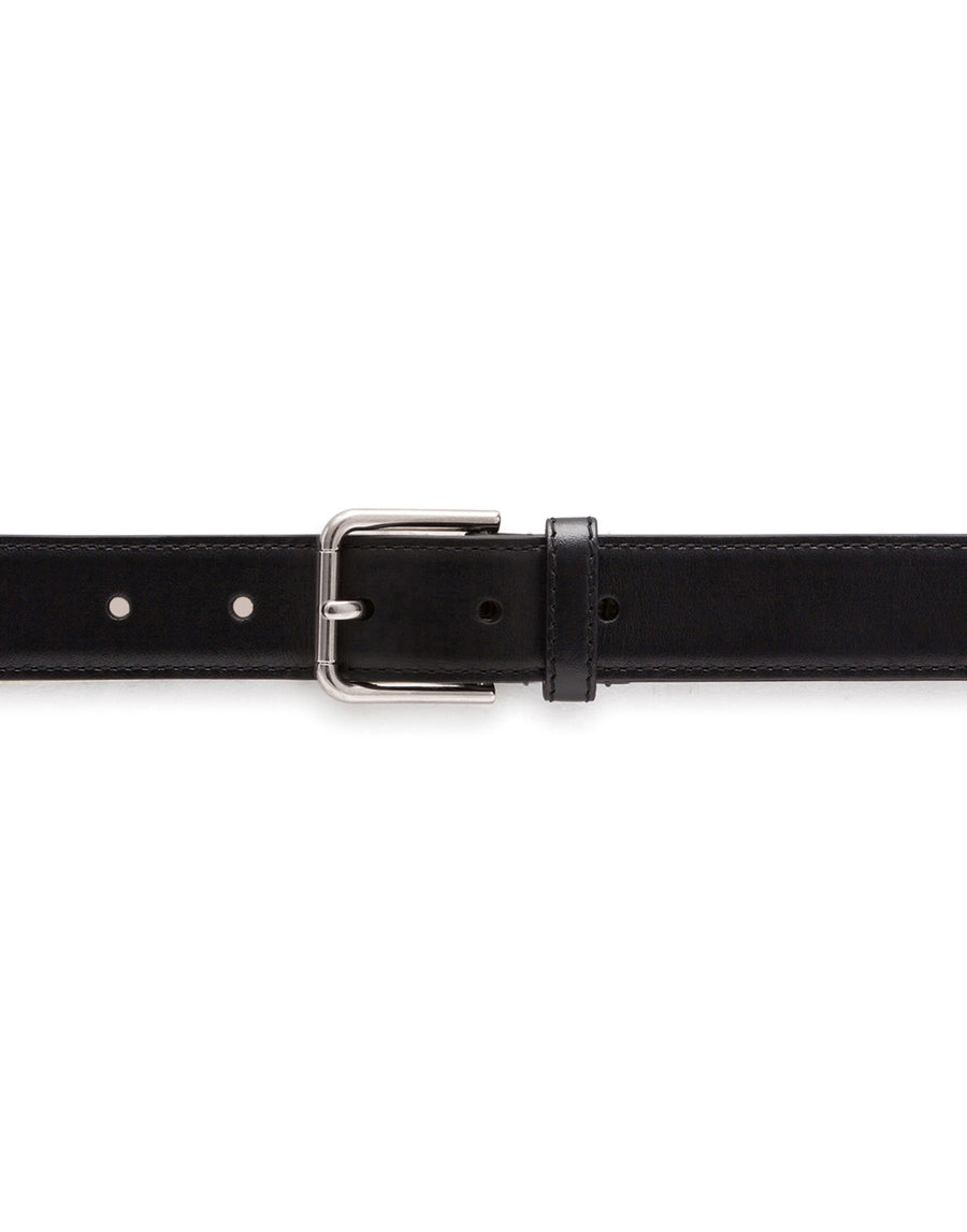 Linen and calfskin belt