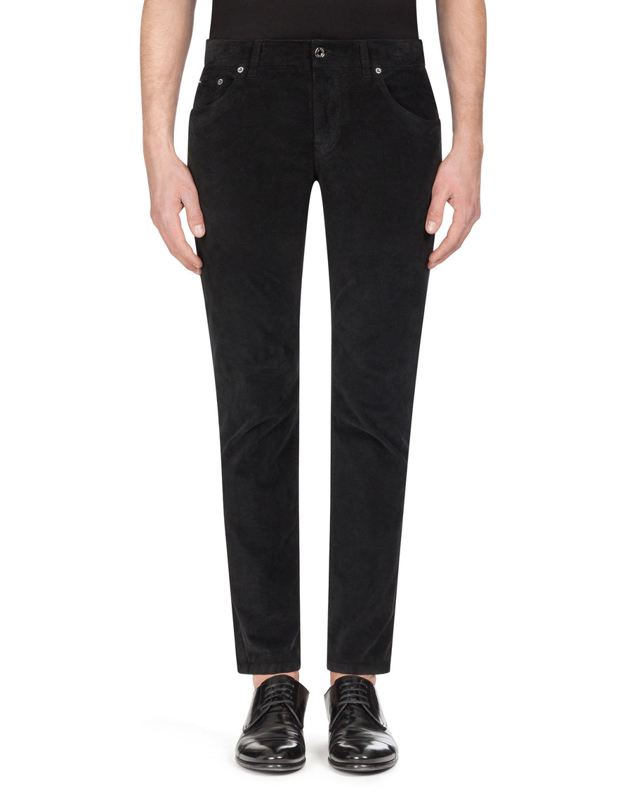 Five-pocket trousers in stretch gabardine