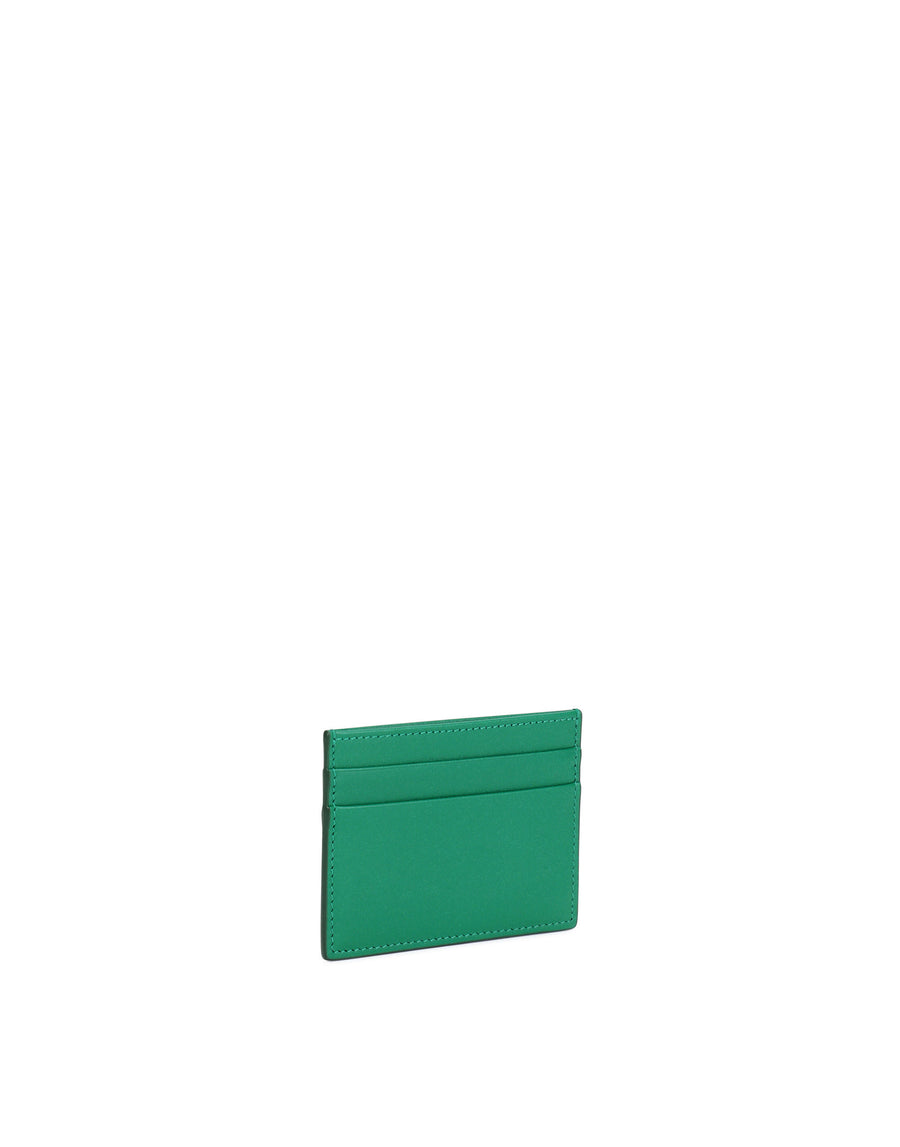 Cardholder in calf leather with printed logo