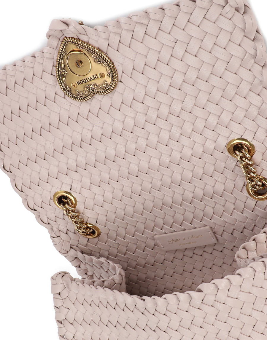 Large Devotion shoulder bag in woven nappa leather