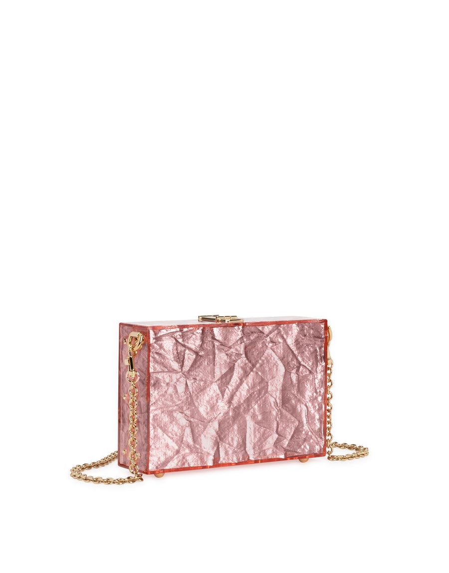 Clutch in plexiglas with shoulder strap