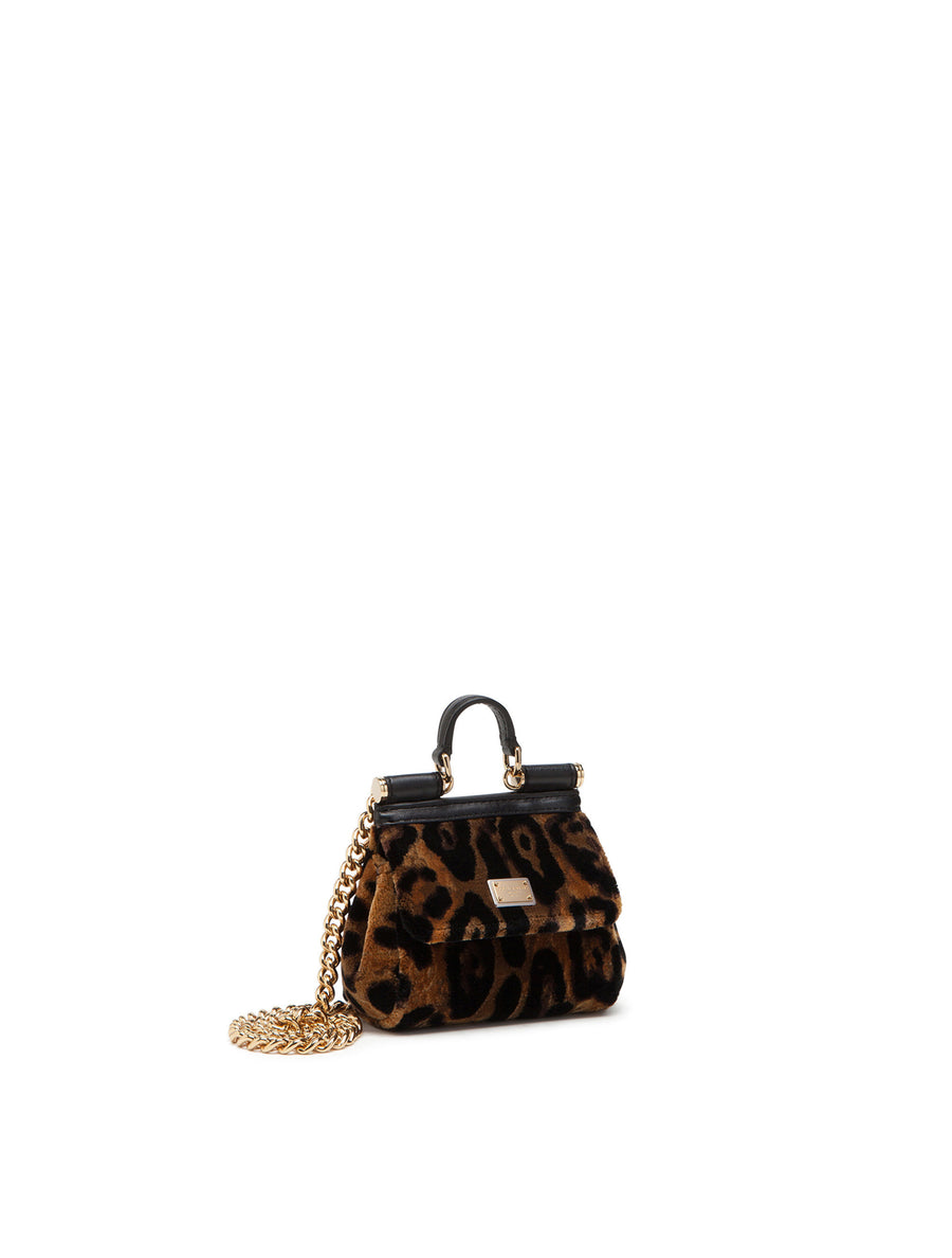 Micro Sicily bag with leopard print