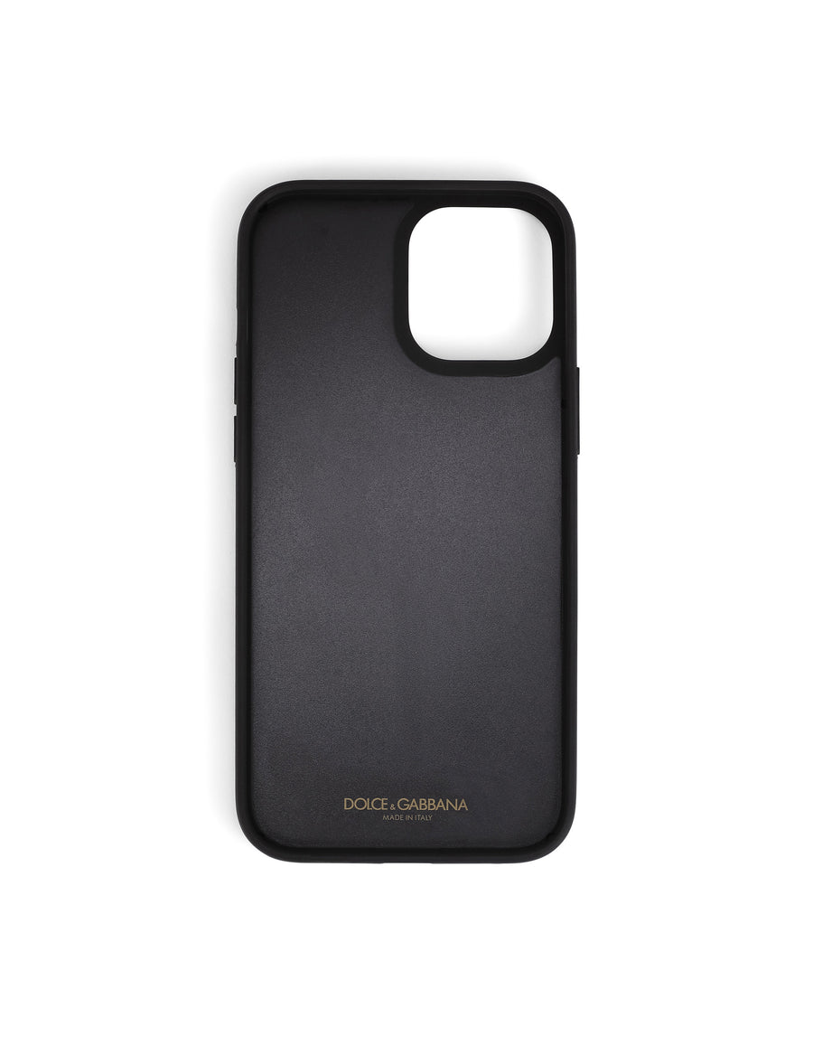 Dauphine calfskin iPhone 12 Pro Max cover with logo print