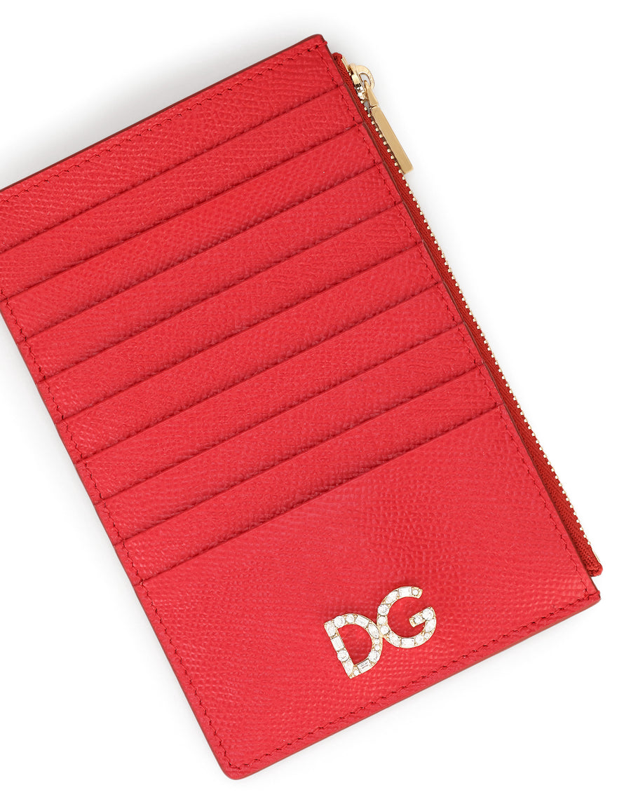 LARGE VERTICAL DAUPHINE CALFSKIN CREDIT CARD HOLDER