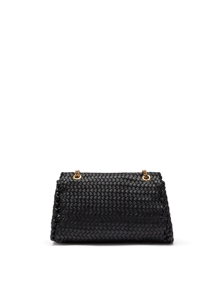 Large Devotion shoulder bag in woven nappa leather