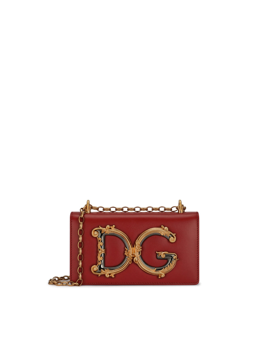 Calfskin DG girls phone bag