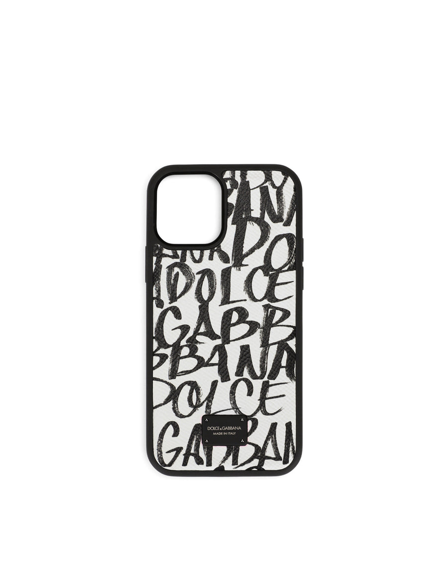 Dauphine calfskin iPhone 12 Pro cover with logo print