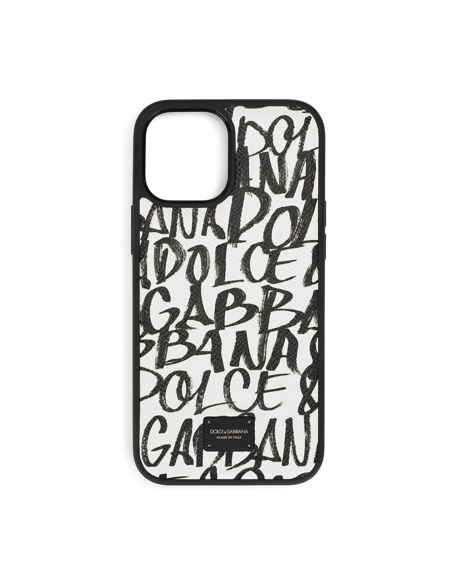 Dauphine calfskin iPhone 12 Pro Max cover with logo print