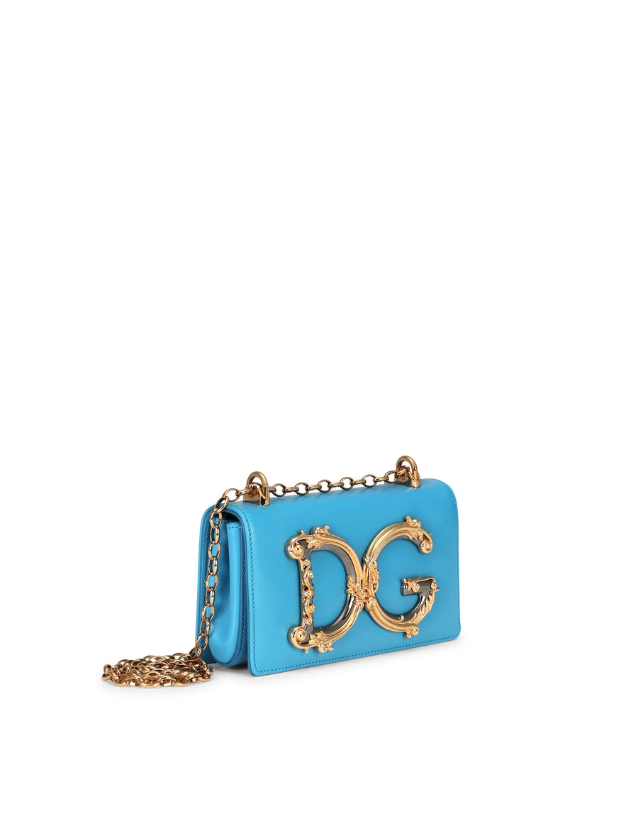 Calfskin DG girls phone bag