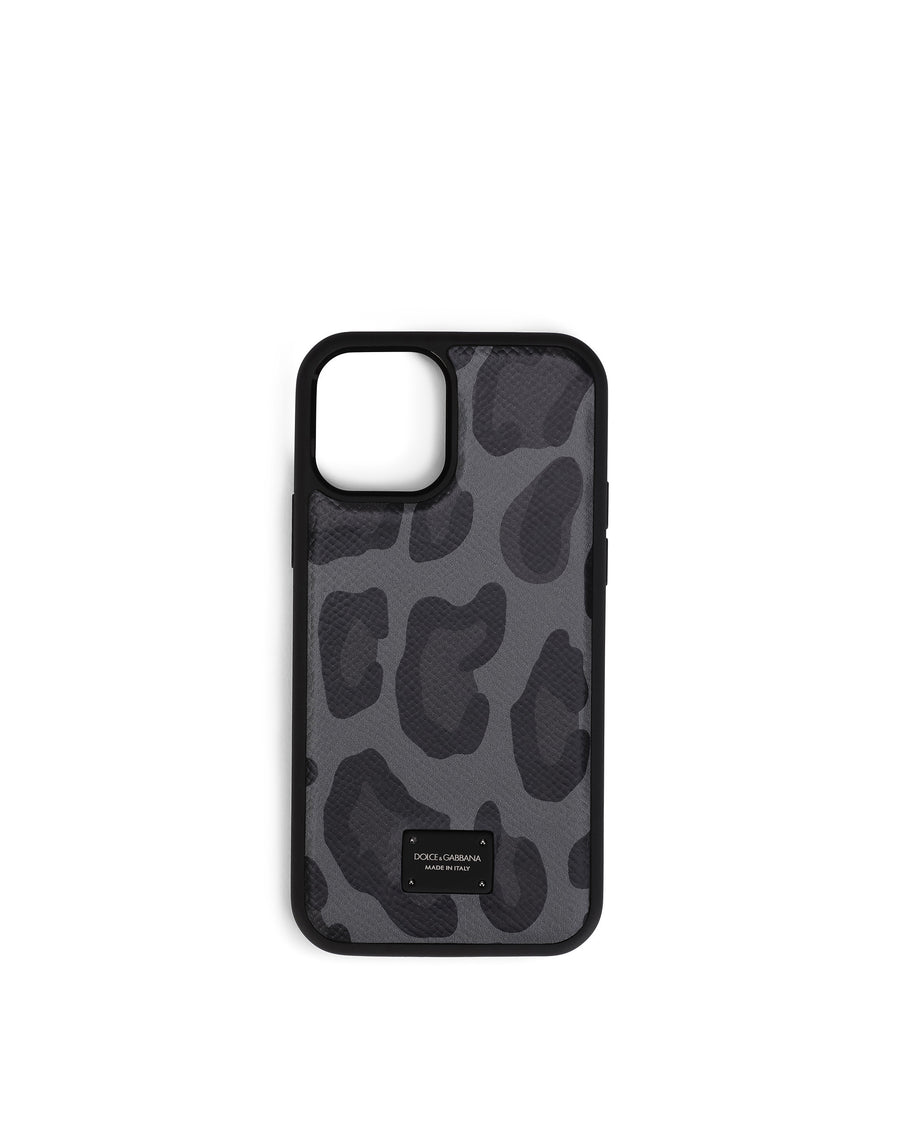 Dauphine calfskin iPhone 12 Pro cover with logo print