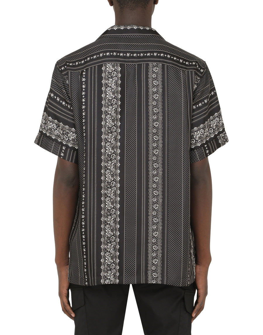 Geometric-print silk hawaiian shirt