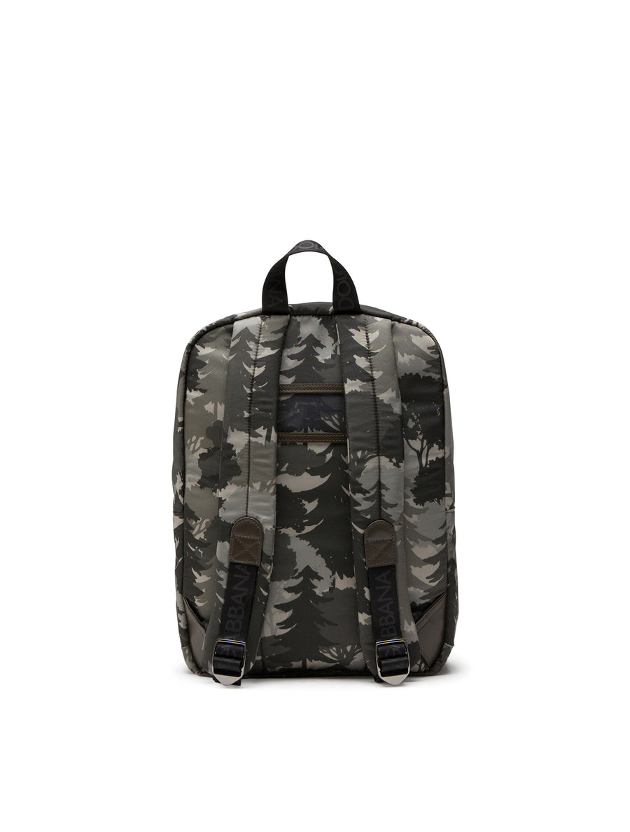 NYLON BACKPACK WITH FOREST PRINT