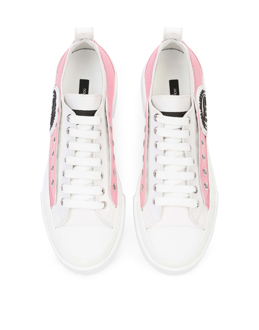 Two-tone canvas Portofino Light sneakers with DG logo