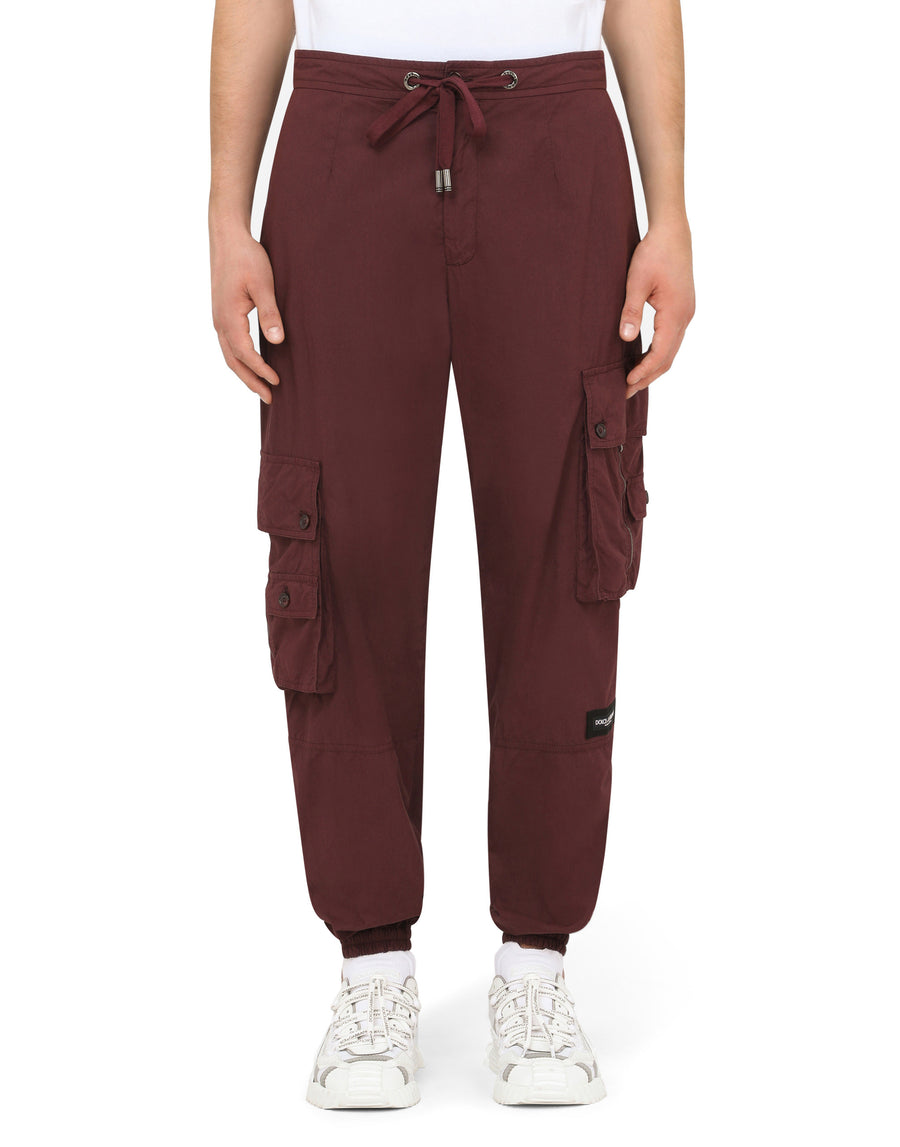 Garment-dyed cotton jogging pants