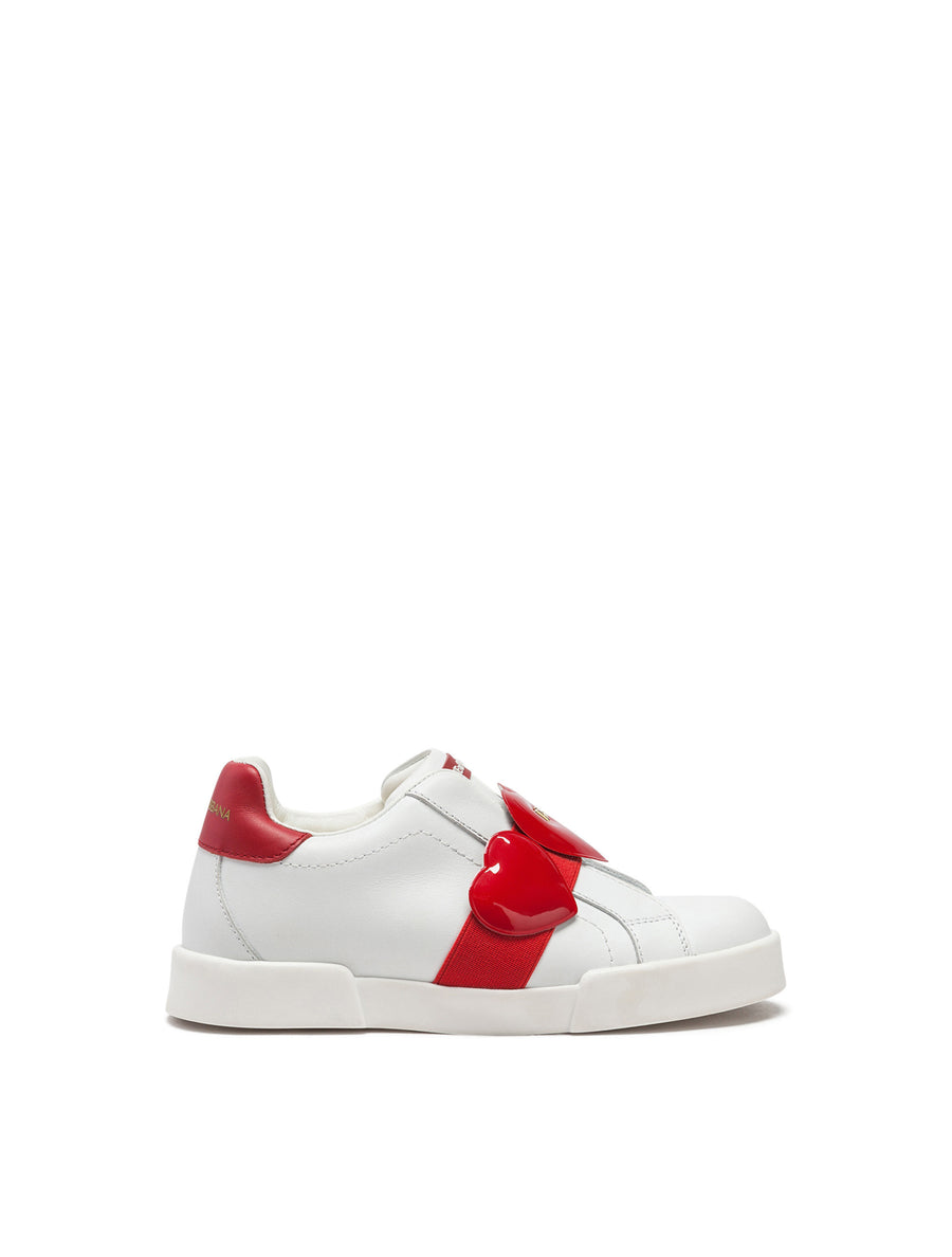 Portofino light sneakers in nappa leather with hearts