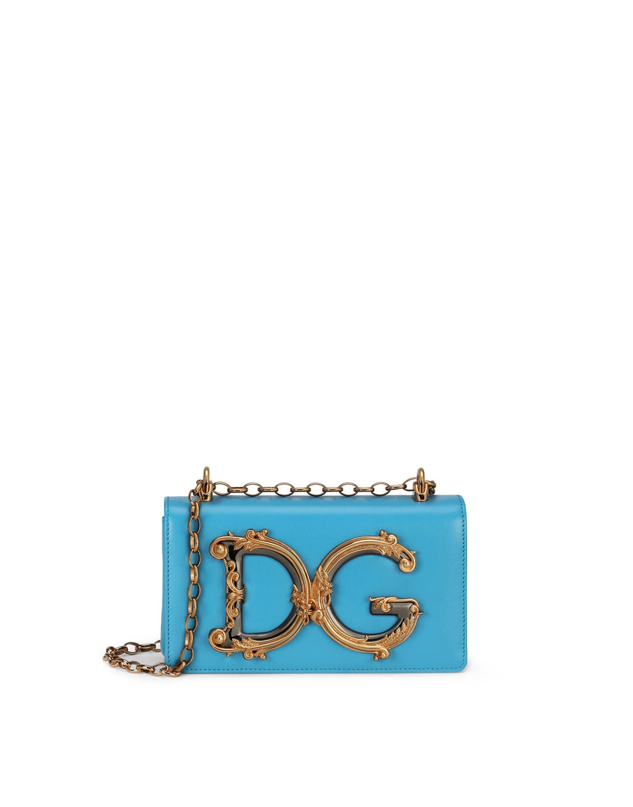 Calfskin DG girls phone bag